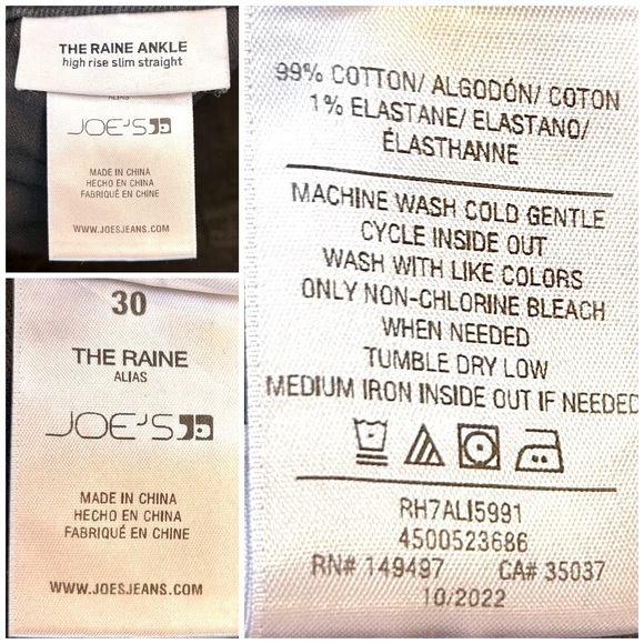 NWT Joe’s Jeans The Raine Straight Leg Ankle Jean in Alias, High Rise, Size 30 - Picture 14 of 16